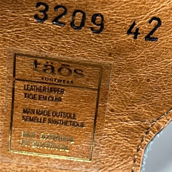 Taos Women’s Blue Textured Leather Velcro Two Strap Ankle Strap Wedge- 42 (10) - Picture 14 of 16